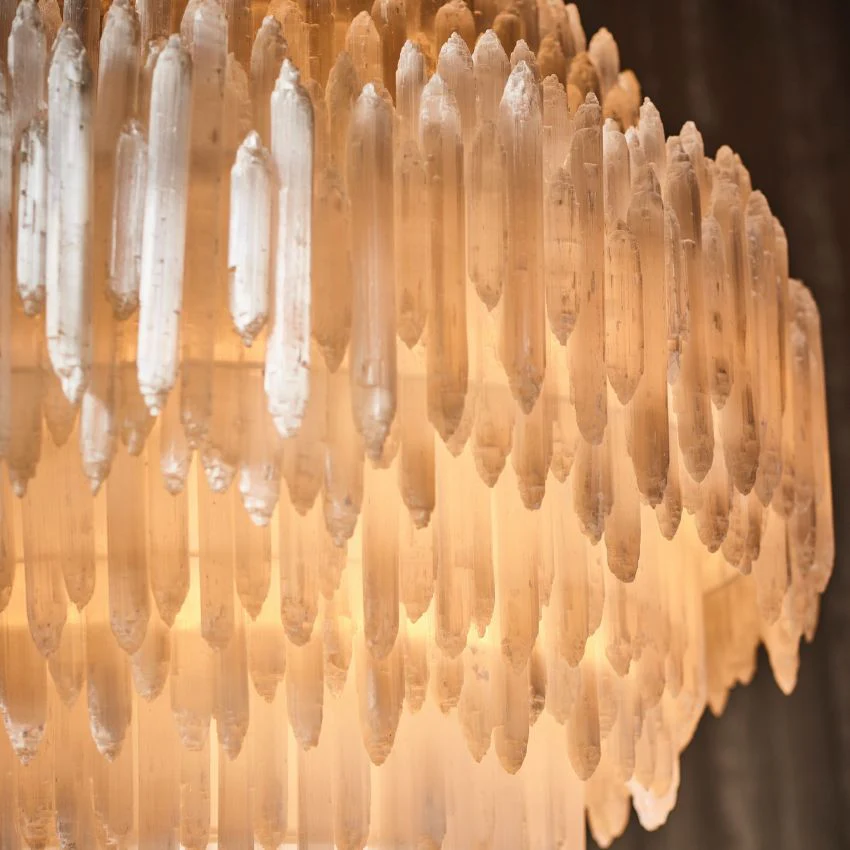 Selenite Round Tiered  Chandelier - Image 3