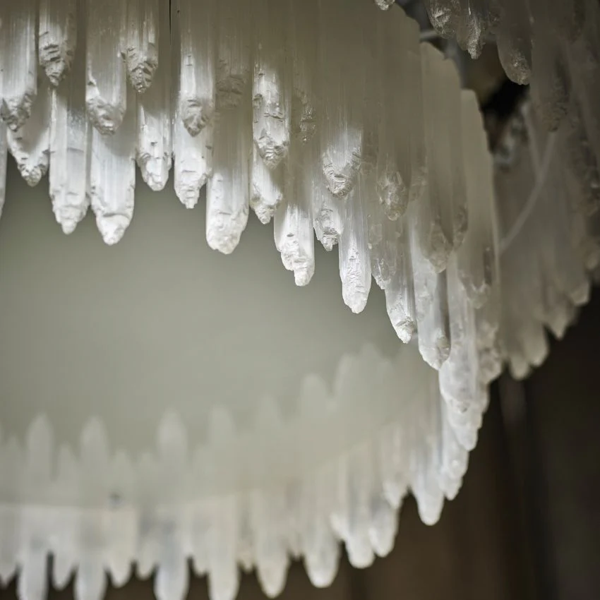 Selenite Round Tiered  Chandelier - Image 5