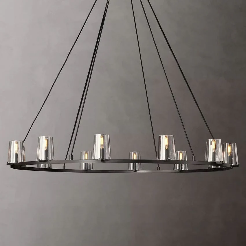 Sherui Series Round Glass Round Chandelier - Image 9