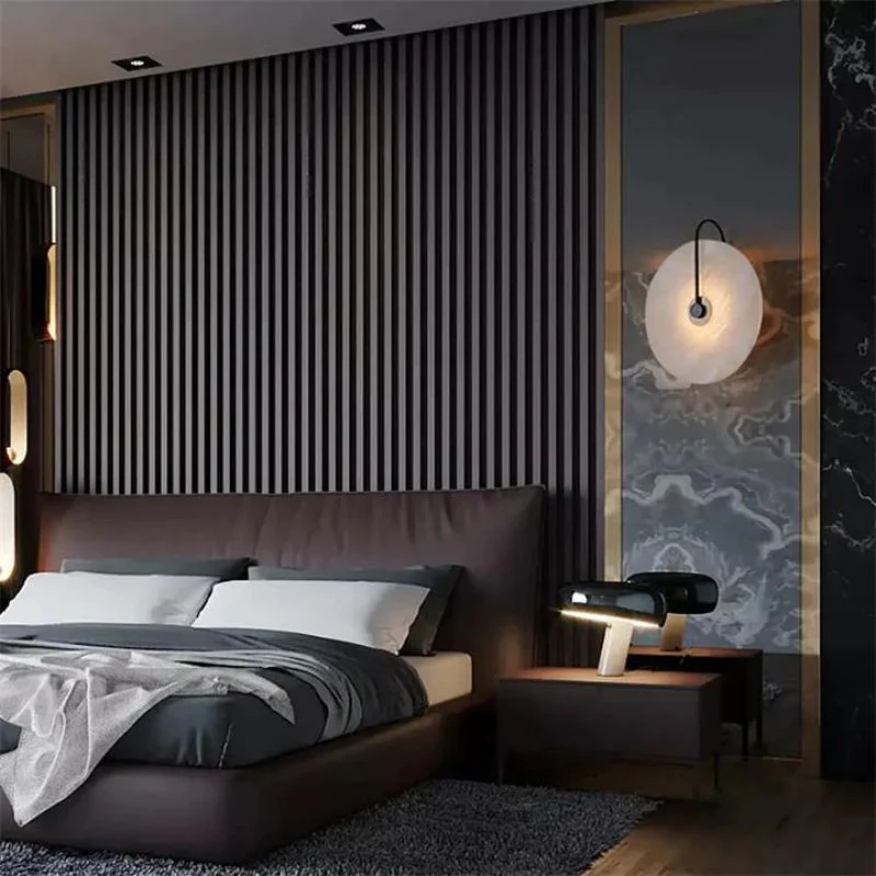 Alabaster Modern Disc Wall Sconce - Image 4