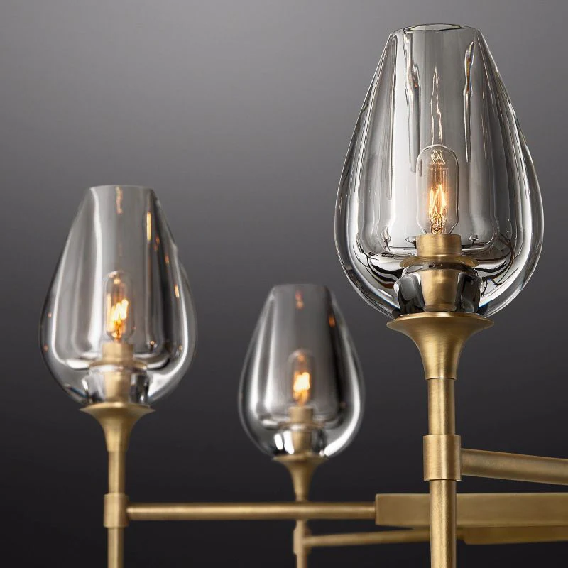 Tulip Glass Round Chandelier 54" - Image 7