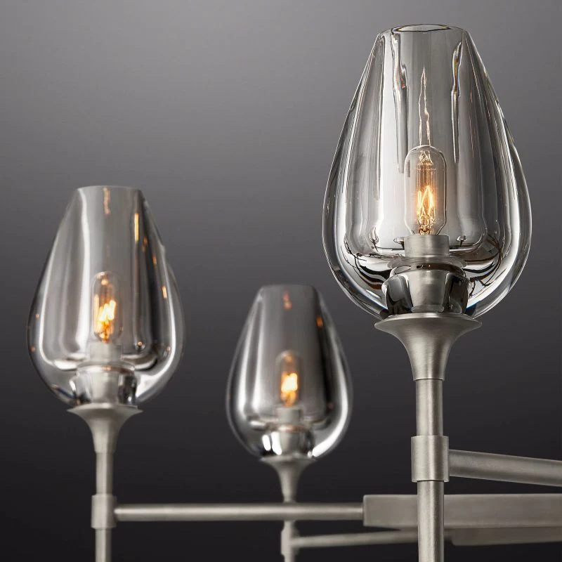 Tulip Glass Round Chandelier 54" - Image 9