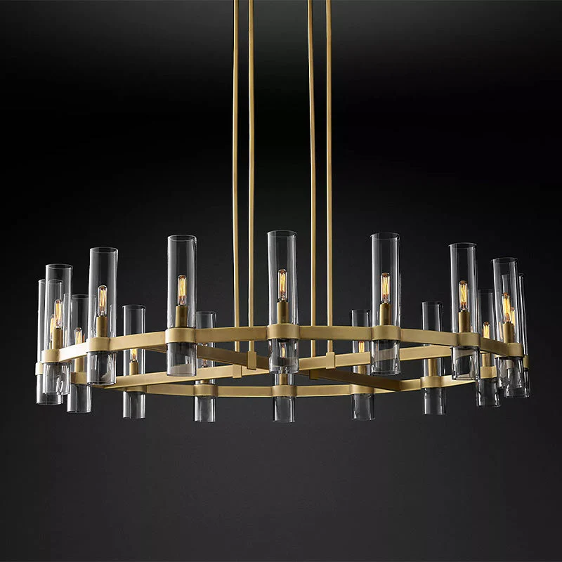 Vella Modern Fashion Glass Round Chandelier Light D48‘’ - Image 3