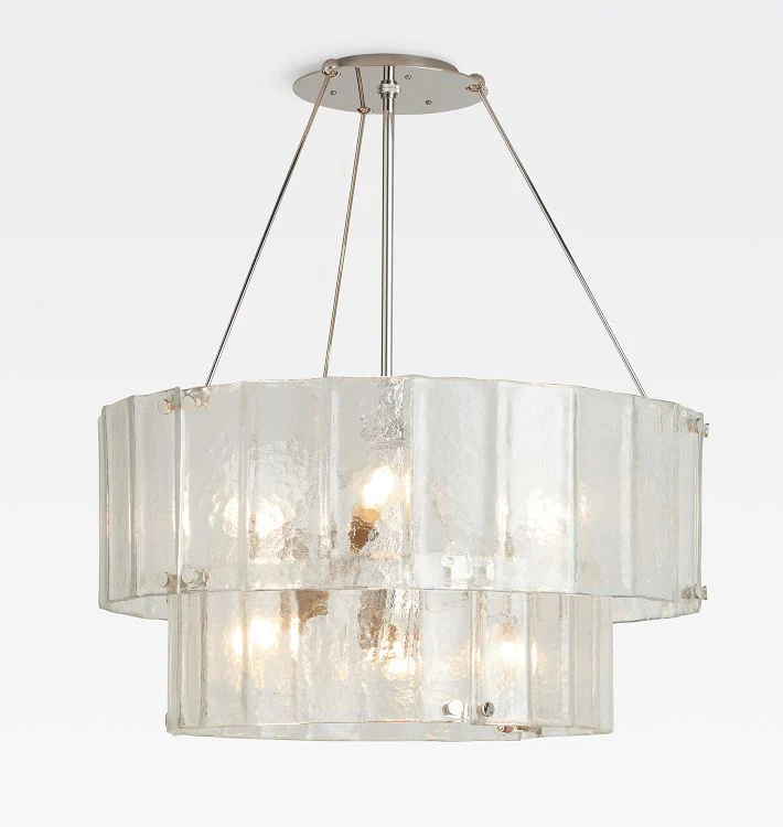 Willamette Glass Round Chandelier 2-Tier 32'' - Image 4