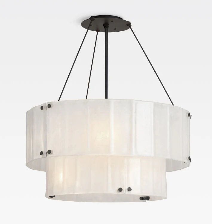 Willamette Glass Round Chandelier 2-Tier 32'' - Image 6