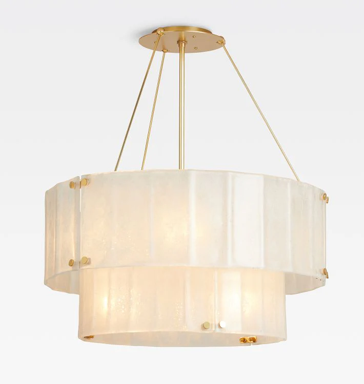 Willamette Glass Round Chandelier 2-Tier 32'' - Image 8