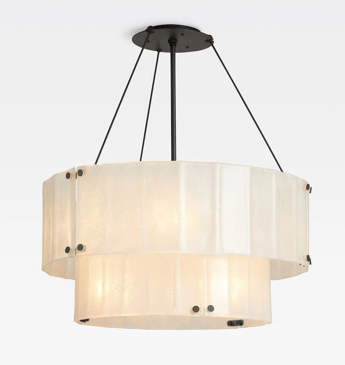 Willamette Glass Round Chandelier 2-Tier 32'' - Image 9