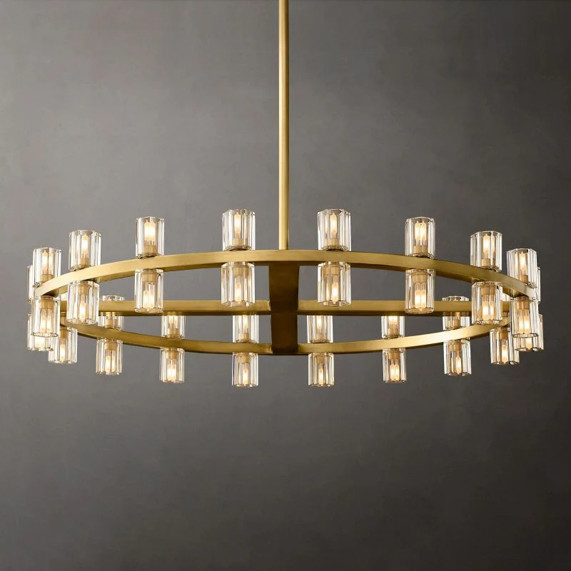 Wincei Crystal Shades Round Chandelier 36" - Image 6