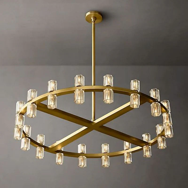 Wincei Crystal Shades Round Chandelier 36" - Image 9