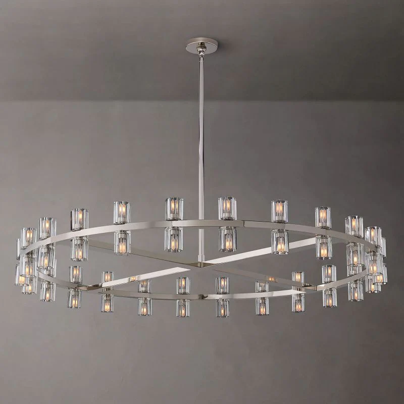 Wincei Crystal Shades Round Chandelier 48" - Image 7