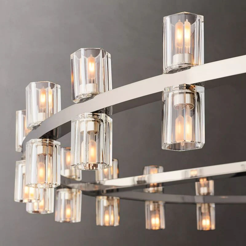 Wincei Crystal Shades Round Chandelier 48" - Image 9